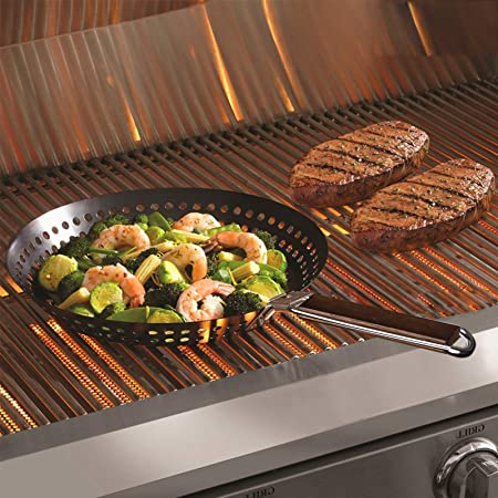 NWT 12” Grill Pan w/ Removable Handle Perforated Non-Stick BBQ