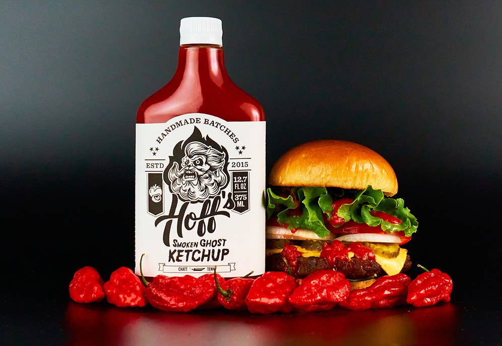 Smoken Ghost Ketchup Hoffs Spicy Ketchup 127oz Bbq Meat Market 